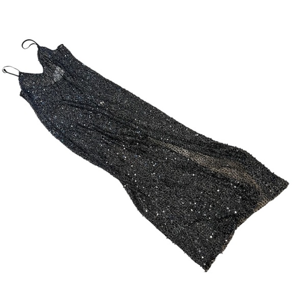 BNWT Sequin mesh maxi dress with slit - Picture 1 of 12